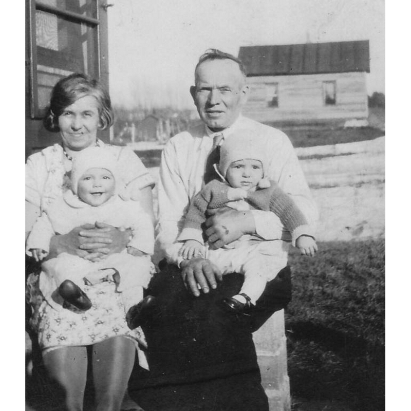 Albert and Mary and grandsons Harold and Harlan - 1932